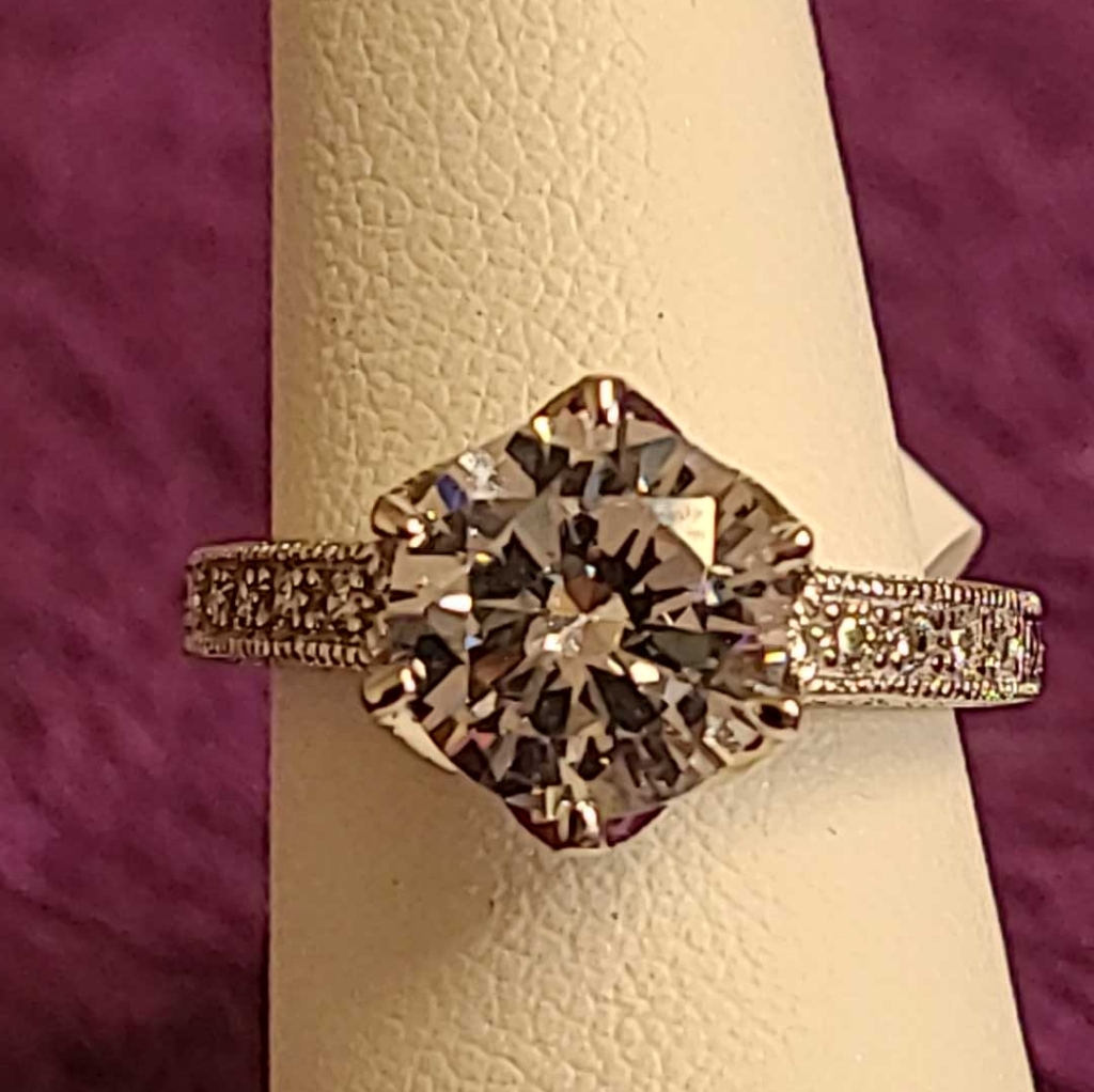 Bella Luce Diamond Simulant Rhodium Over Sterling Silver Ring Size 7 72$